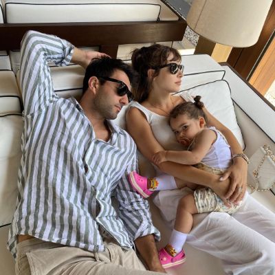 Gamze Ercel with her husband Cancer Yildirim and daughter Aylin Mavi Ercel 
